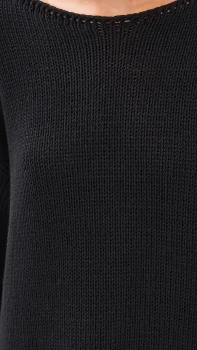 Another Tomorrow Draped Knit Sweater Black | Thumbnail 6 Another Tomorrow Draped Knit Sweater Black | Thumbnail 6