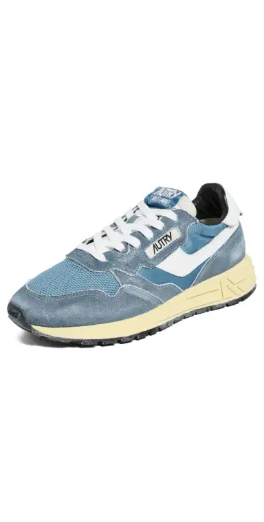 Autry Reelwind Low Suede Sneakers Sky Sugar/White | Thumbnail 1 Autry Reelwind Low Suede Sneakers Sky Sugar/White | Thumbnail 1