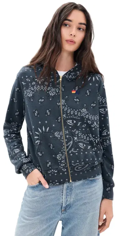 Aviator Nation Bandana Hoodie Charcoal | Thumbnail 1 Aviator Nation Bandana Hoodie Charcoal | Thumbnail 1