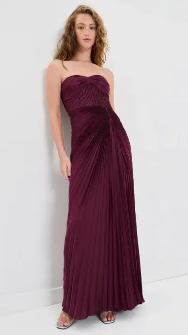 AMUR Joyceann Sweetheart Gown Pinot Noir | Thumbnail 2 AMUR Joyceann Sweetheart Gown Pinot Noir | Thumbnail 2