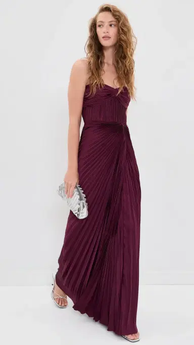 AMUR Joyceann Sweetheart Gown Pinot Noir | Thumbnail 5 AMUR Joyceann Sweetheart Gown Pinot Noir | Thumbnail 5