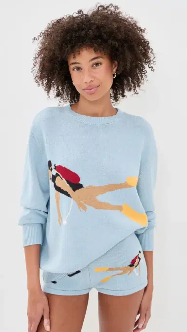 Yellow the Label Diver Cotton Pullover ight Blue | Thumbnail 2 Yellow the Label Diver Cotton Pullover ight Blue | Thumbnail 2