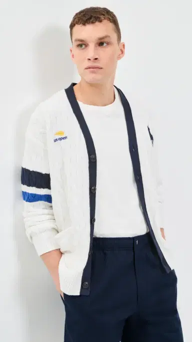 Polo Ralph Lauren x US Open Cardigan Ceramic White ulti | Thumbnail 3 Polo Ralph Lauren x US Open Cardigan Ceramic White ulti | Thumbnail 3