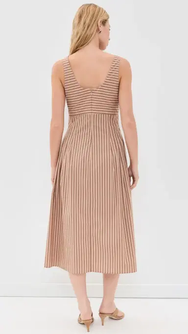 Solid & Striped The Josie Dress Walnut Wood/Camel tripe | Thumbnail 3 Solid & Striped The Josie Dress Walnut Wood/Camel tripe | Thumbnail 3
