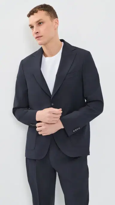 OFFICINE GÉNÉRALE Arthus Italian Fresco Wool Jacket Dark Navy | Thumbnail 2 OFFICINE GÉNÉRALE Arthus Italian Fresco Wool Jacket Dark Navy | Thumbnail 2