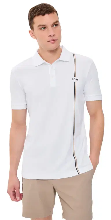 BOSS Active Quick-Dry Polo Shirt White | Thumbnail 1 BOSS Active Quick-Dry Polo Shirt White | Thumbnail 1