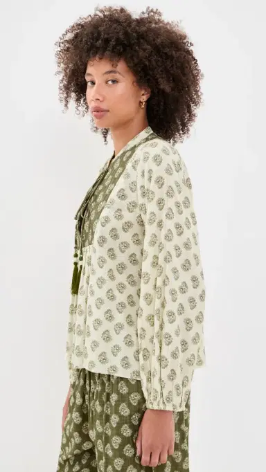 Dress To iragem Front Ties Blouse Off-White iragem ixed | Thumbnail 4 Dress To iragem Front Ties Blouse Off-White iragem ixed | Thumbnail 4