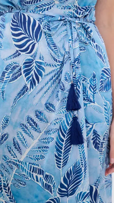 Poupette St Barth ong Fanny Dress Blue Calathea | Thumbnail 6 Poupette St Barth ong Fanny Dress Blue Calathea | Thumbnail 6