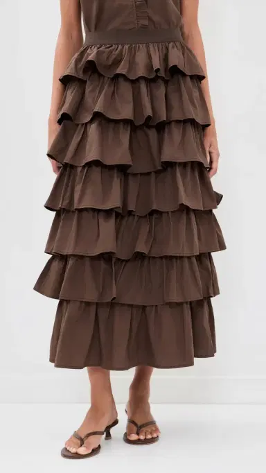 VRG GRL Thalia Midi Skirt Chocolate | Thumbnail 2 VRG GRL Thalia Midi Skirt Chocolate | Thumbnail 2