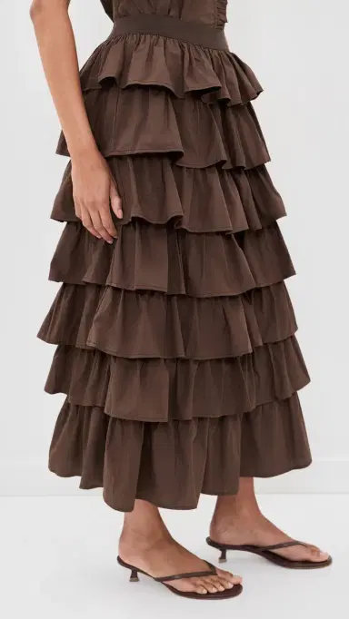 VRG GRL Thalia Midi Skirt Chocolate | Thumbnail 4 VRG GRL Thalia Midi Skirt Chocolate | Thumbnail 4
