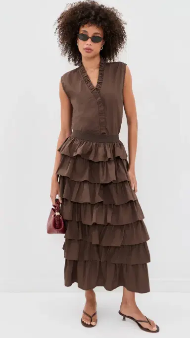 VRG GRL Thalia Midi Skirt Chocolate | Thumbnail 5 VRG GRL Thalia Midi Skirt Chocolate | Thumbnail 5