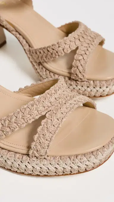 Larroudé Jolene Low Crochet Sandals Natural Crochet | Thumbnail 6 Larroudé Jolene Low Crochet Sandals Natural Crochet | Thumbnail 6