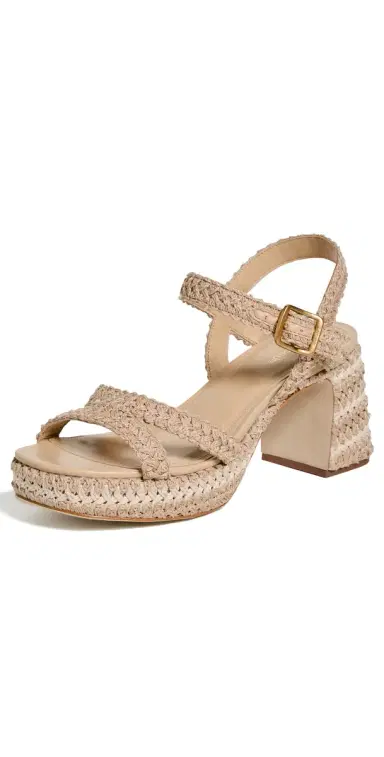 Larroudé Jolene Low Crochet Sandals Natural Crochet | Thumbnail 1 Larroudé Jolene Low Crochet Sandals Natural Crochet | Thumbnail 1