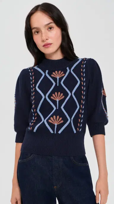 RAILS Addy Floral Pullover Floral Cables | Thumbnail 2 RAILS Addy Floral Pullover Floral Cables | Thumbnail 2