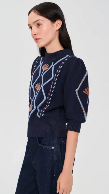 RAILS Addy Floral Pullover Floral Cables | Thumbnail 4 RAILS Addy Floral Pullover Floral Cables | Thumbnail 4