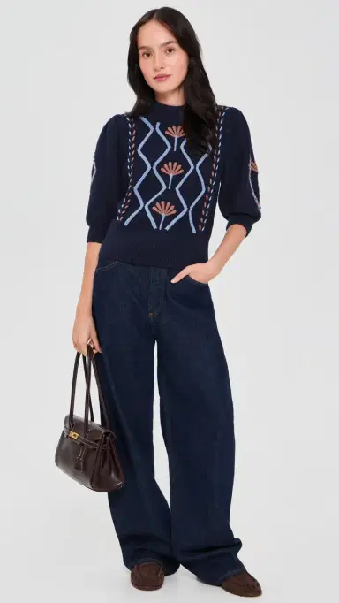 RAILS Addy Floral Pullover Floral Cables | Thumbnail 5 RAILS Addy Floral Pullover Floral Cables | Thumbnail 5