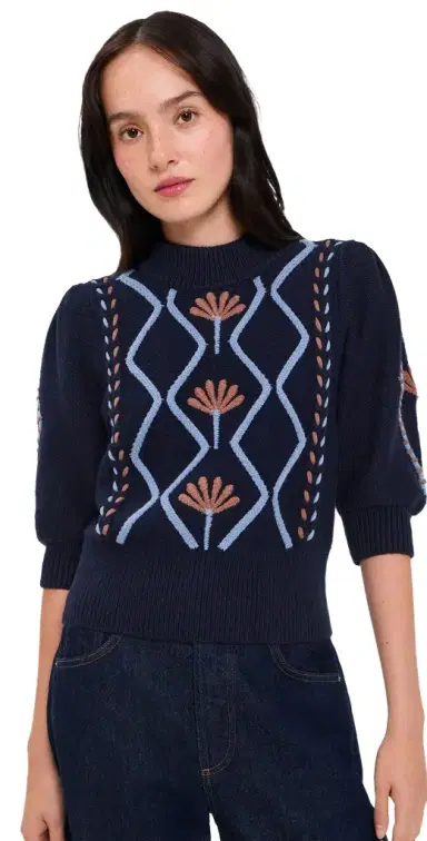 RAILS Addy Floral Pullover Floral Cables | Thumbnail 1 RAILS Addy Floral Pullover Floral Cables | Thumbnail 1