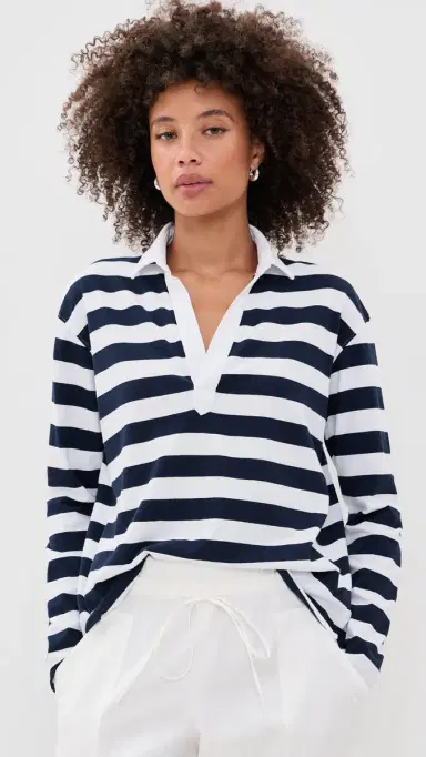 Frank & Eileen Patrick Popover Henley Nautical tripe | Thumbnail 2 Frank & Eileen Patrick Popover Henley Nautical tripe | Thumbnail 2