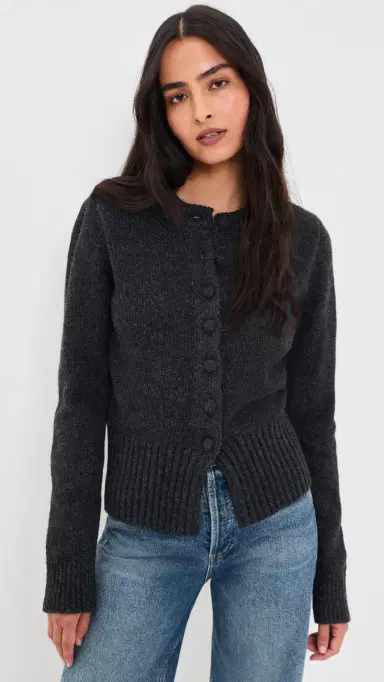 Aligne Abigail Wool Cardigan Grey Marl | Thumbnail 2 Aligne Abigail Wool Cardigan Grey Marl | Thumbnail 2