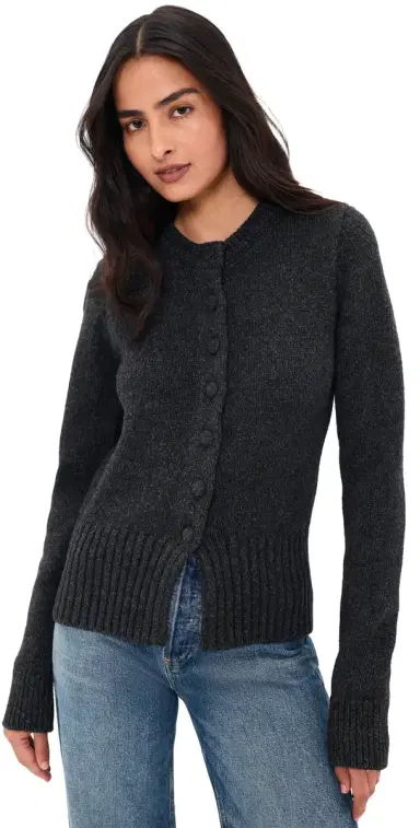 Aligne Abigail Wool Cardigan Grey Marl | Thumbnail 1 Aligne Abigail Wool Cardigan Grey Marl | Thumbnail 1