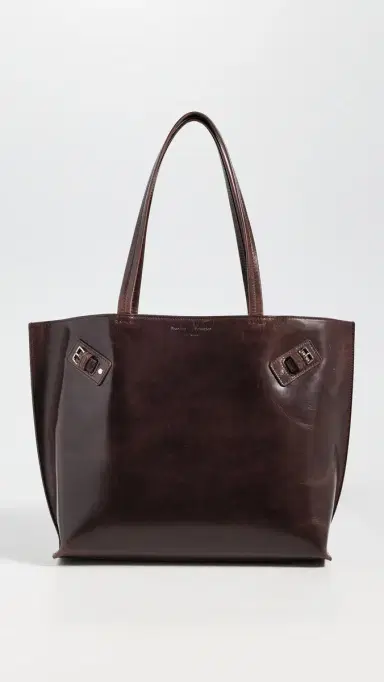 Proenza Schouler Days Tote In Pull Up Calfskin Dark Brown One Size | Thumbnail 4 Proenza Schouler Days Tote In Pull Up Calfskin Dark Brown One Size | Thumbnail 4