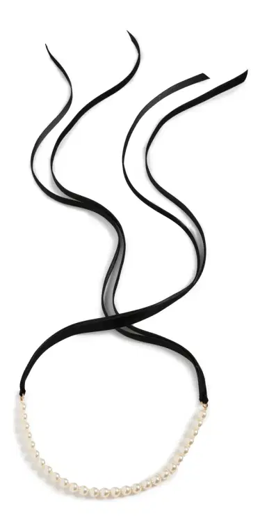 Jennifer Behr Pearl Ribbon Necklace Pearl One Size | Thumbnail 1 Jennifer Behr Pearl Ribbon Necklace Pearl One Size | Thumbnail 1