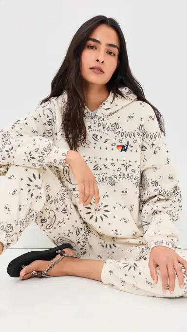 Aviator Nation Bandana Relaxed Pullover Hoodie Vintage White | Thumbnail 2 Aviator Nation Bandana Relaxed Pullover Hoodie Vintage White | Thumbnail 2