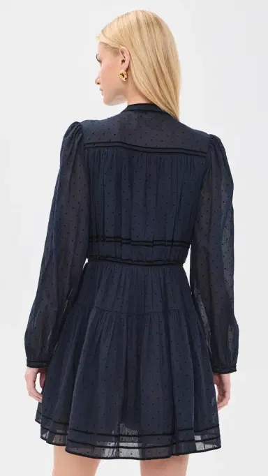 Ulla Johnson Lumi Long Sleeve Cotton Mini Dress Nightfall | Thumbnail 3 Ulla Johnson Lumi Long Sleeve Cotton Mini Dress Nightfall | Thumbnail 3
