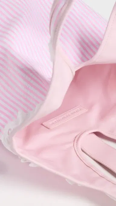 Stoney Clover Lane Pinched Tote Pink Seersucker One Size | Thumbnail 6 Stoney Clover Lane Pinched Tote Pink Seersucker One Size | Thumbnail 6