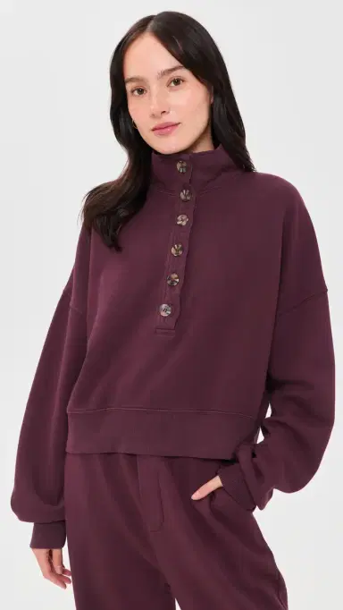 Velvet Fatima weatshirt Dark Plum | Thumbnail 2 Velvet Fatima weatshirt Dark Plum | Thumbnail 2