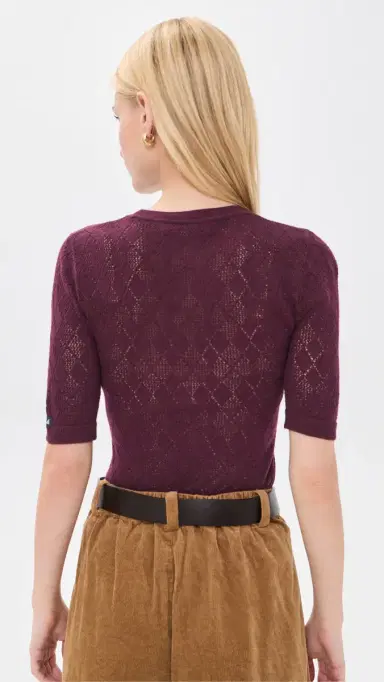Sea Jane Argyle Sweater Burgundy | Thumbnail 3 Sea Jane Argyle Sweater Burgundy | Thumbnail 3