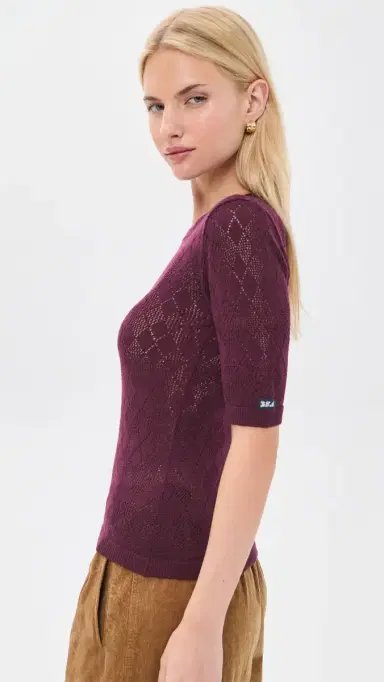 Sea Jane Argyle Sweater Burgundy | Thumbnail 4 Sea Jane Argyle Sweater Burgundy | Thumbnail 4