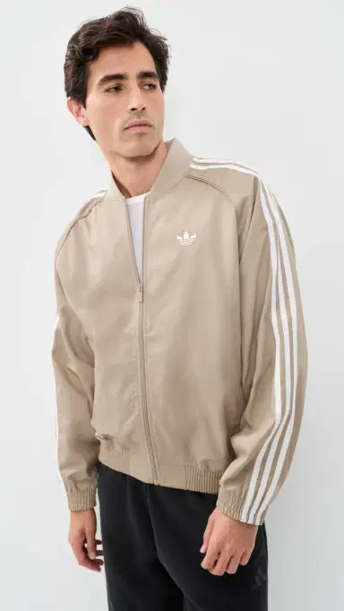 Adidas Classics Cotton Twill Track Top Khaki Three | Thumbnail 2 Adidas Classics Cotton Twill Track Top Khaki Three | Thumbnail 2