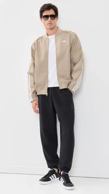 Adidas Classics Cotton Twill Track Top Khaki Three | Thumbnail 5 Adidas Classics Cotton Twill Track Top Khaki Three | Thumbnail 5