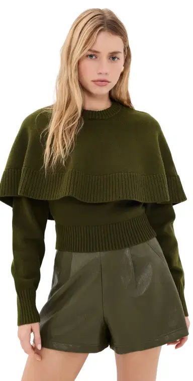 Ronny Kobo Evian Knit Top Olive | Thumbnail 1 Ronny Kobo Evian Knit Top Olive | Thumbnail 1