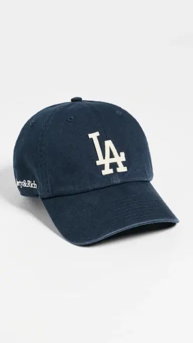 Sporty & Rich LA Hat Dark Navy White One Size | Thumbnail 2 Sporty & Rich LA Hat Dark Navy White One Size | Thumbnail 2