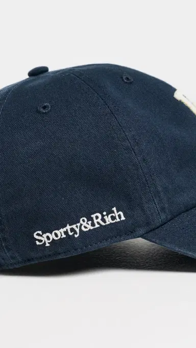 Sporty & Rich LA Hat Dark Navy White One Size | Thumbnail 5 Sporty & Rich LA Hat Dark Navy White One Size | Thumbnail 5