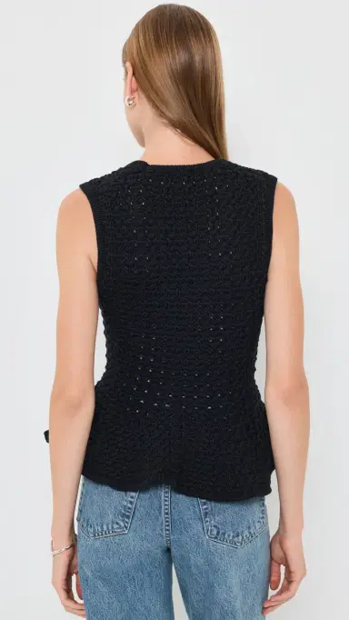 Pistola Anna Peplum Sweater Tank Black | Thumbnail 3 Pistola Anna Peplum Sweater Tank Black | Thumbnail 3