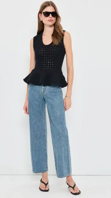Pistola Anna Peplum Sweater Tank Black | Thumbnail 5 Pistola Anna Peplum Sweater Tank Black | Thumbnail 5