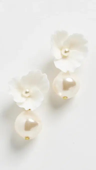 Jennifer Behr Clarabel Earrings Cream One Size | Thumbnail 2 Jennifer Behr Clarabel Earrings Cream One Size | Thumbnail 2