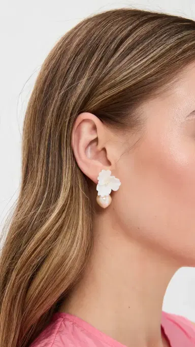 Jennifer Behr Clarabel Earrings Cream One Size | Thumbnail 3 Jennifer Behr Clarabel Earrings Cream One Size | Thumbnail 3