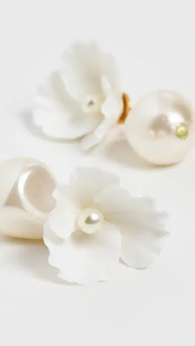 Jennifer Behr Clarabel Earrings Cream One Size | Thumbnail 4 Jennifer Behr Clarabel Earrings Cream One Size | Thumbnail 4