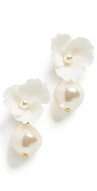 Jennifer Behr Clarabel Earrings Cream One Size | Thumbnail 1 Jennifer Behr Clarabel Earrings Cream One Size | Thumbnail 1