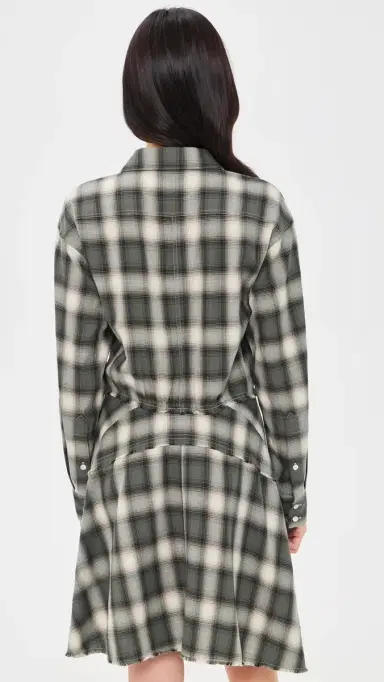 RE/DONE Agnes Dress Dark age Plaid | Thumbnail 3 RE/DONE Agnes Dress Dark age Plaid | Thumbnail 3