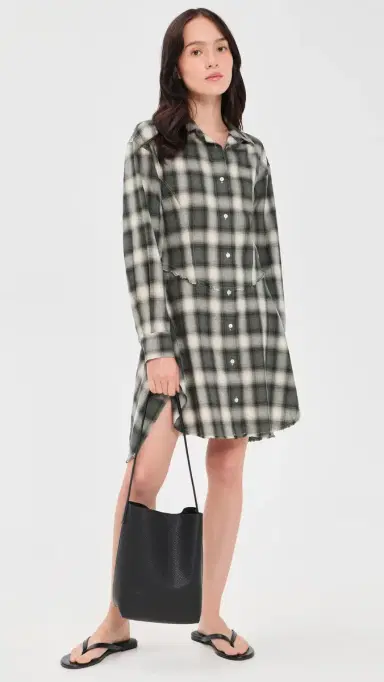 RE/DONE Agnes Dress Dark age Plaid | Thumbnail 5 RE/DONE Agnes Dress Dark age Plaid | Thumbnail 5