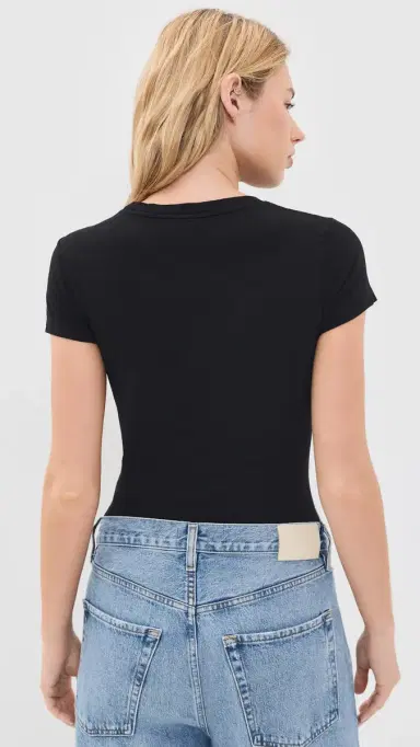 RE/DONE 60s lim Tee Thong Bodysuit Black | Thumbnail 3 RE/DONE 60s lim Tee Thong Bodysuit Black | Thumbnail 3