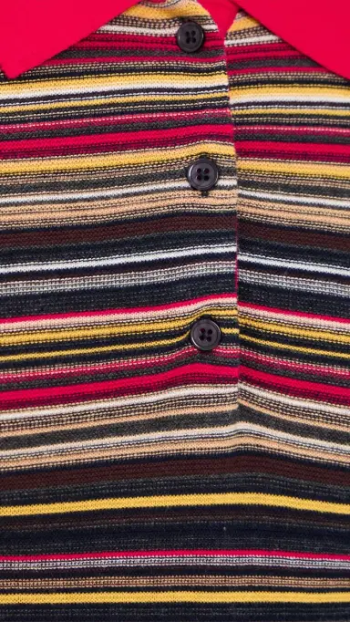 Pistola Ashlee Short Sleeve Polo Sweater Negroni tripe | Thumbnail 6 Pistola Ashlee Short Sleeve Polo Sweater Negroni tripe | Thumbnail 6
