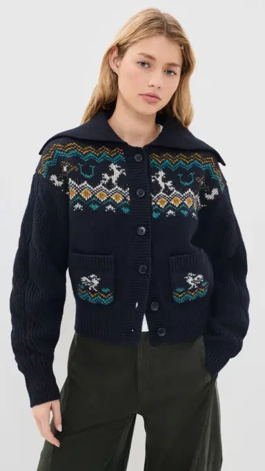 ALÉMAIS Patsy Fair Isle Knit Cardigan | Thumbnail 2 ALÉMAIS Patsy Fair Isle Knit Cardigan | Thumbnail 2
