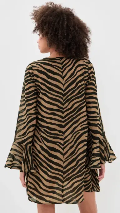 SIMONMILLER Marion Chiffon Dress Tiger tripe | Thumbnail 3 SIMONMILLER Marion Chiffon Dress Tiger tripe | Thumbnail 3