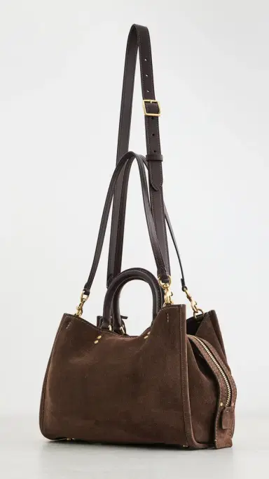 Coach Suede Rogue Shoulder Bag Dark Chocolate One Size | Thumbnail 4 Coach Suede Rogue Shoulder Bag Dark Chocolate One Size | Thumbnail 4